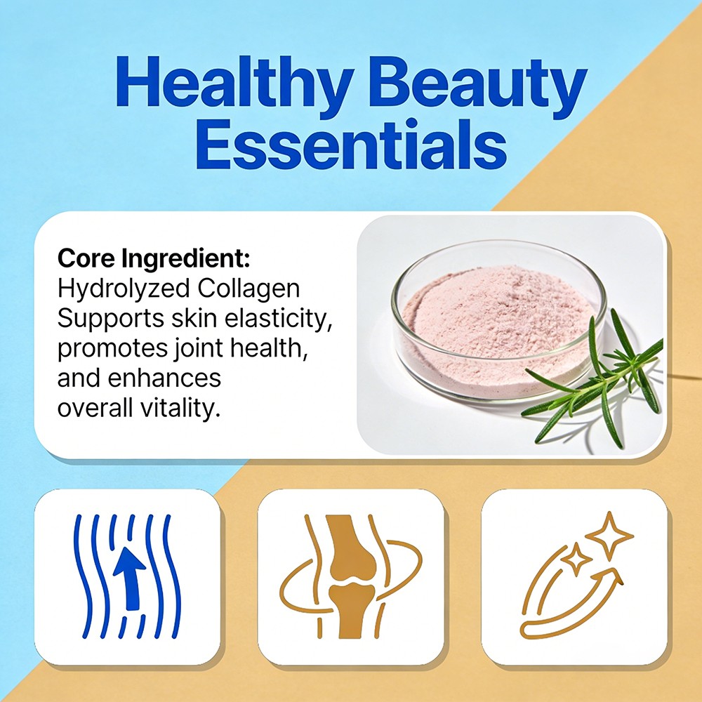 Hydrolyzed Collagen with Vitamin D3,C,E-Supports Joint Health 30/60/120 Capsules