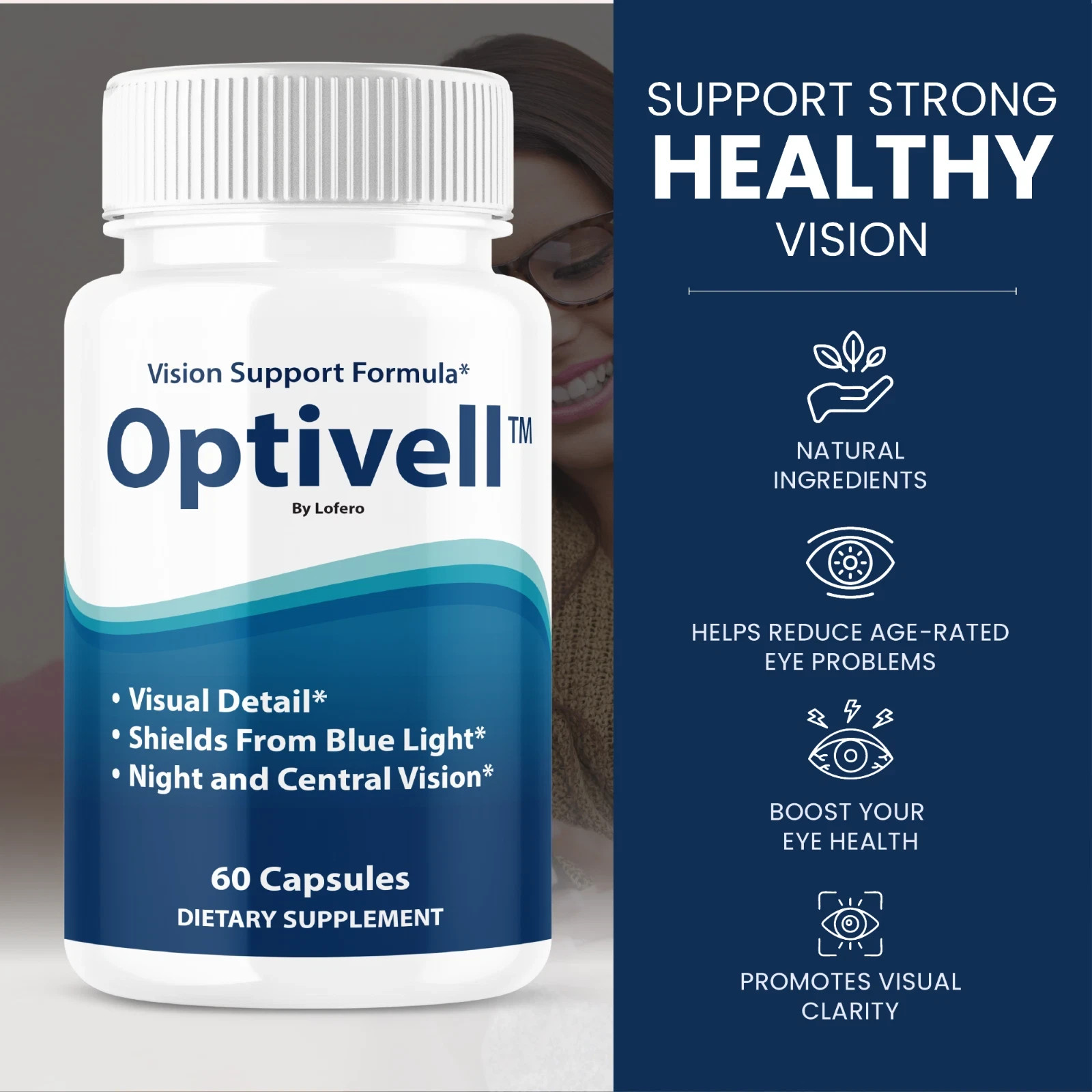 10 pack Optivell Vision Support Formula Pills, Opti Vell Eye Health