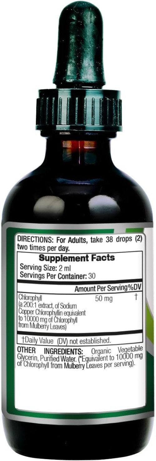 Lab 2 oz Liquid Chlorophyll Drops – Daily Antioxidant Supplement for Wellness