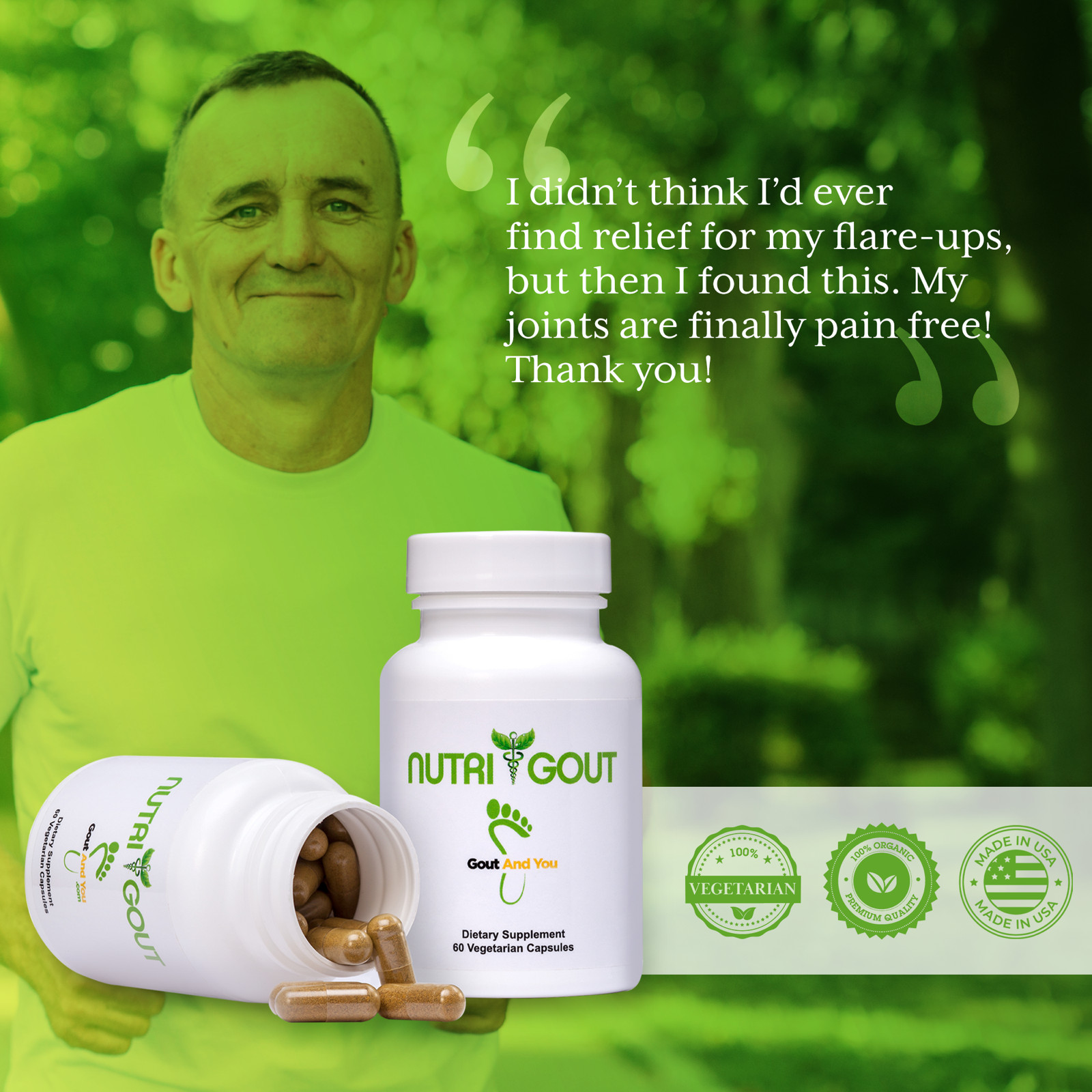 NutriGout Uric Acid Lowering and Gout Supplement from GoutandYou.com