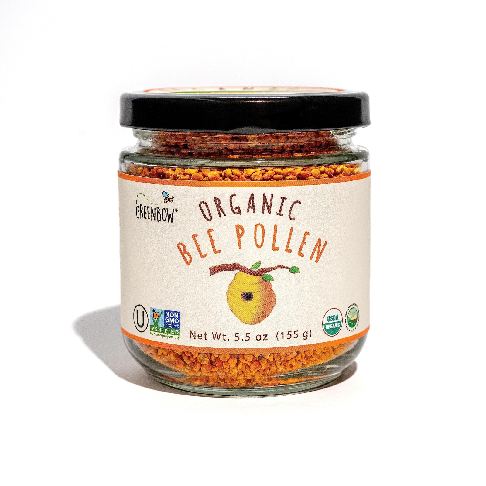 Organic Bee Pollen 100% USDA Certified Non-GMO Halal Kosher GMP Superfood 155g