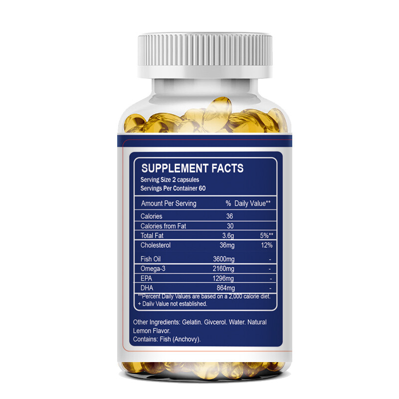 2500mg Omega 3 Fish Oil Capsules 3 x Strength EPA & DHA High Potency 1-4 Bottles