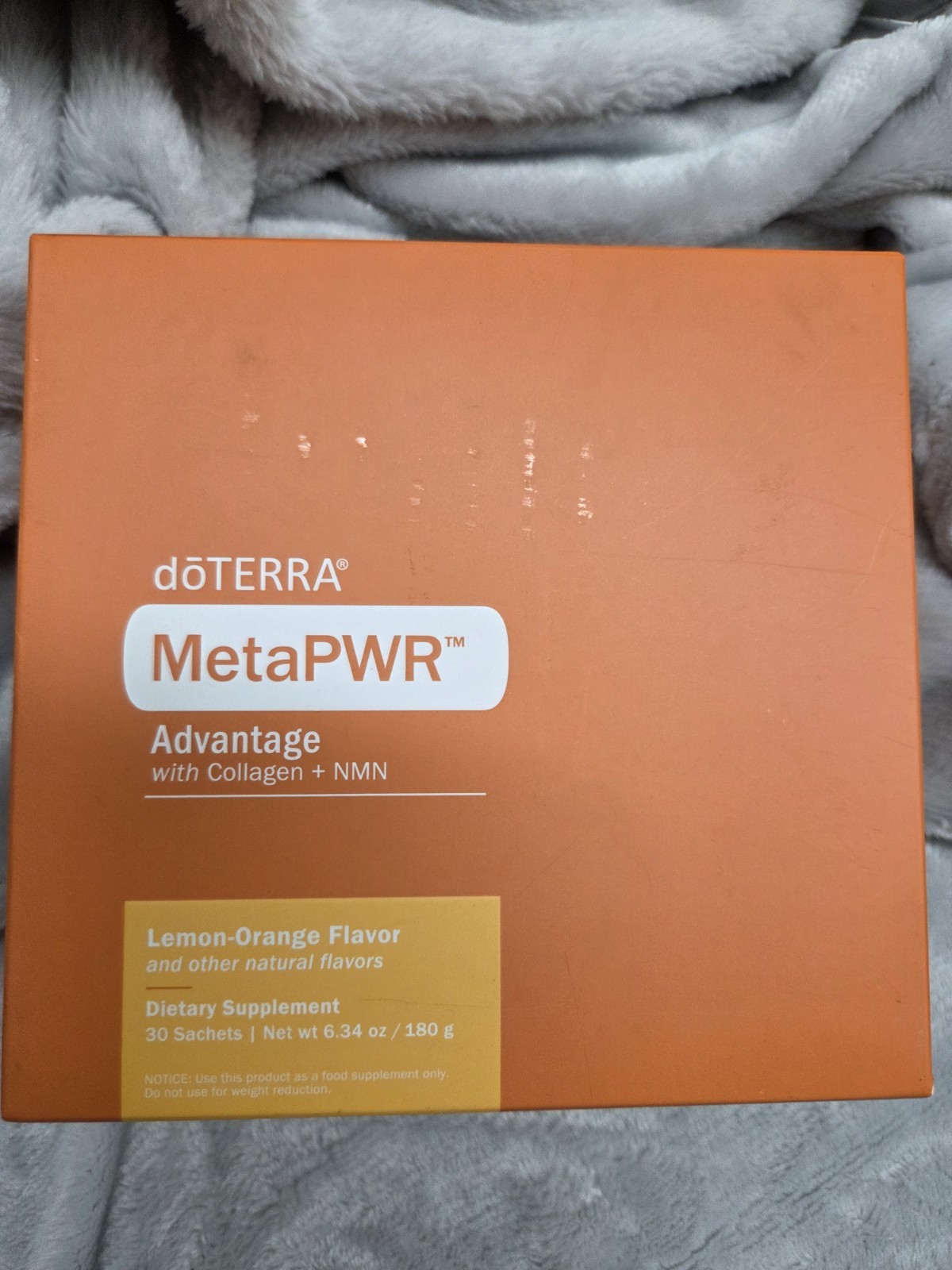 doTERRA MetaPWR Advantage with Collagen Lemon Orange Flavor 30 Sachets Exp 09/25