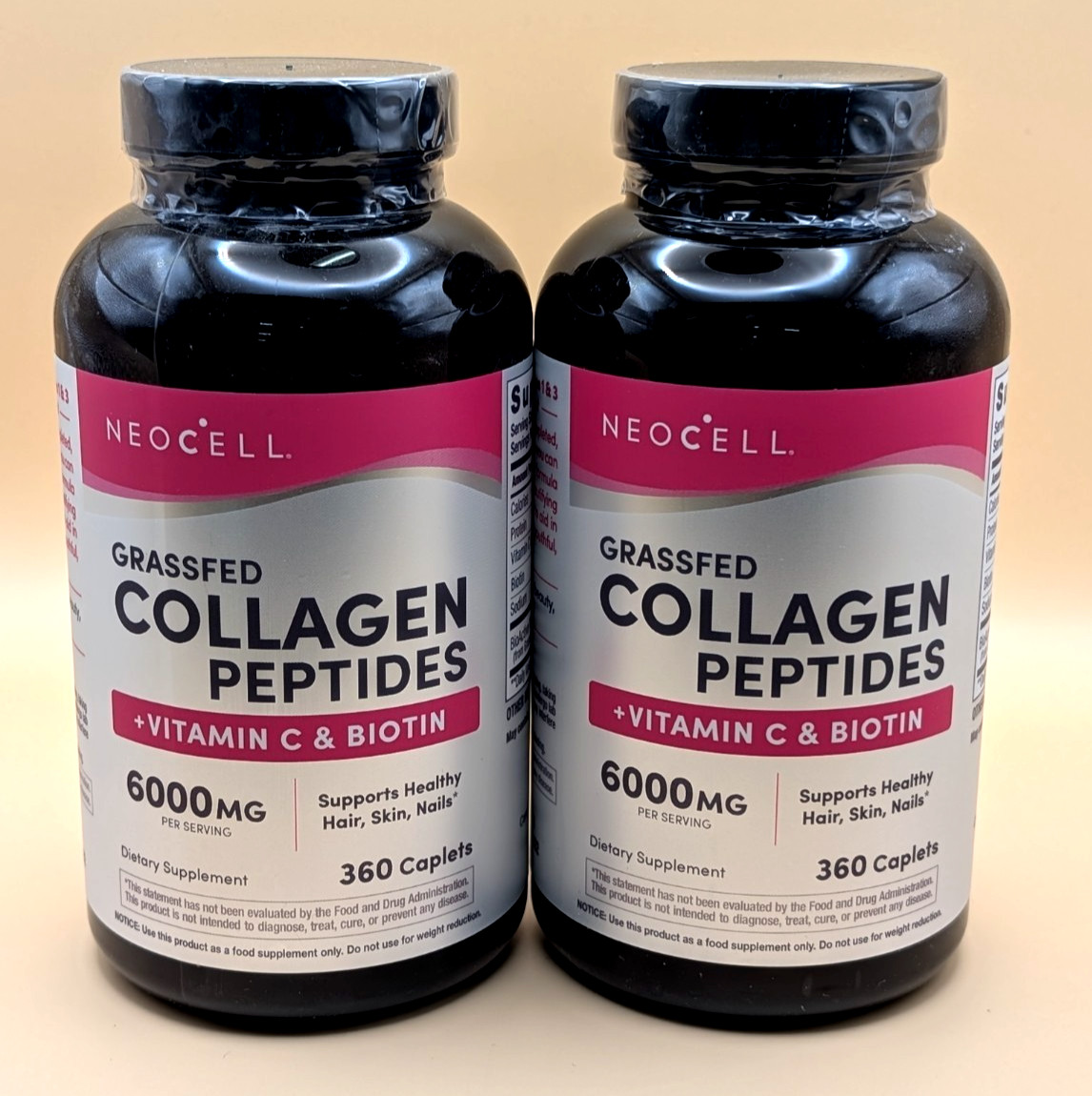 NeoCell Super Collagen + Vitamin C and Biotin Tablets ( 360 ct ) 2 Pack