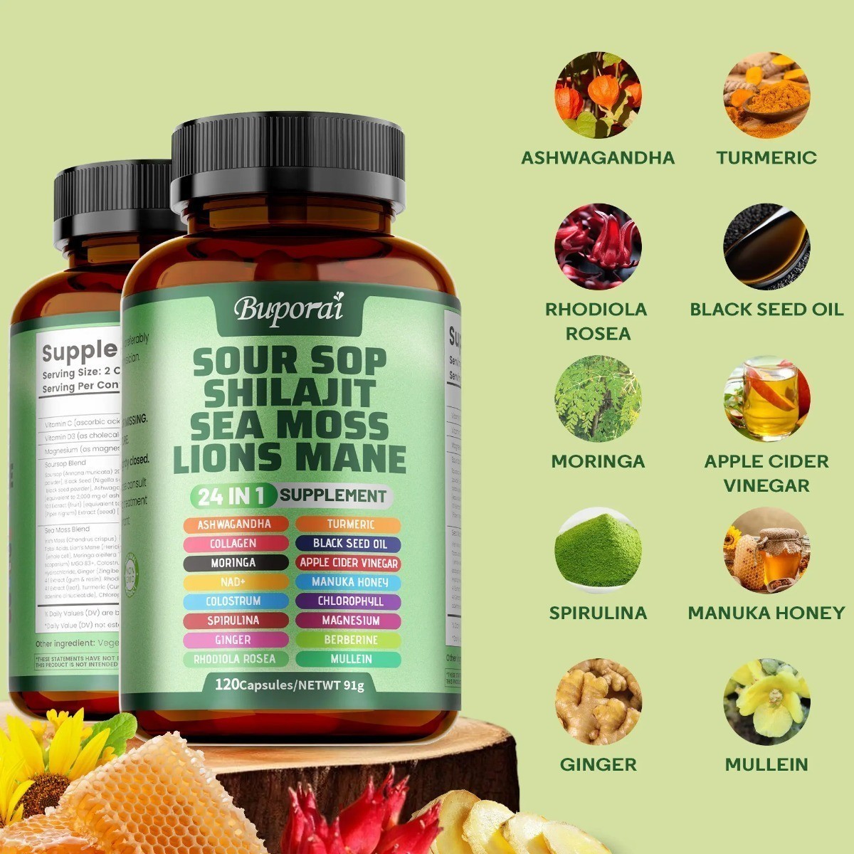 24-in-1 Soursop Dietary Supplement | Supports Skin, Joint & Bone Health NEW