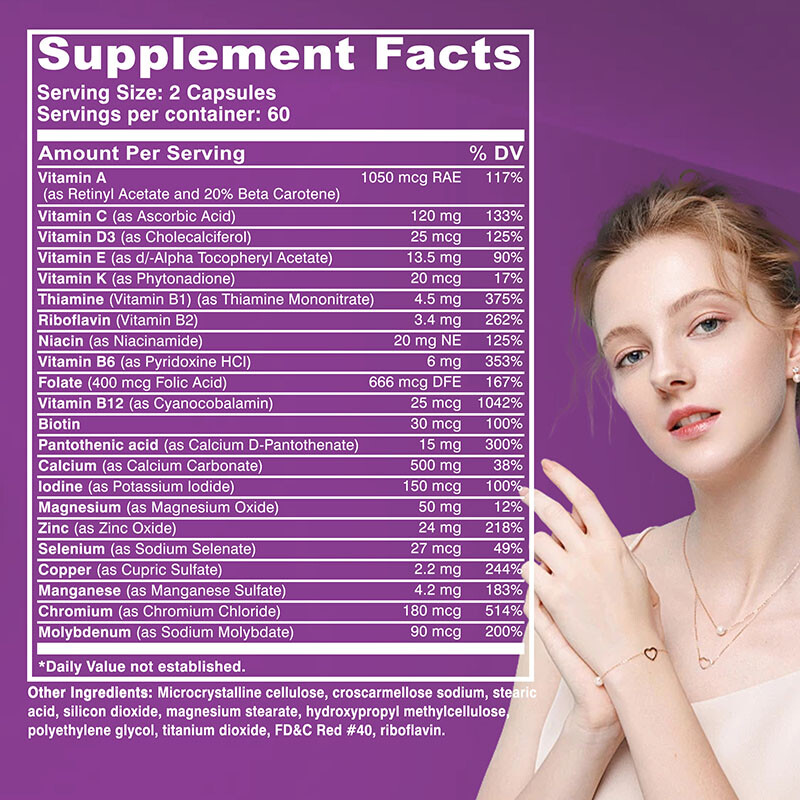 Women’s 50+ Complete – Multivitamins, Minerals – Supports Heart and Skin Health