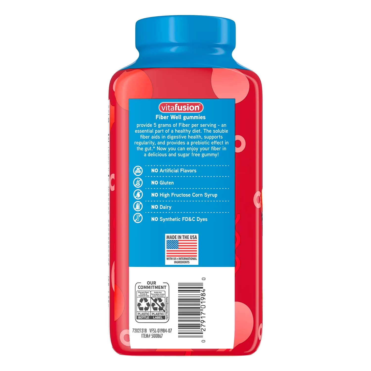 2 PACKS-Vitafusion Fiber Well Sugar Free Gummy Vitamin Supplement, 220 ct.