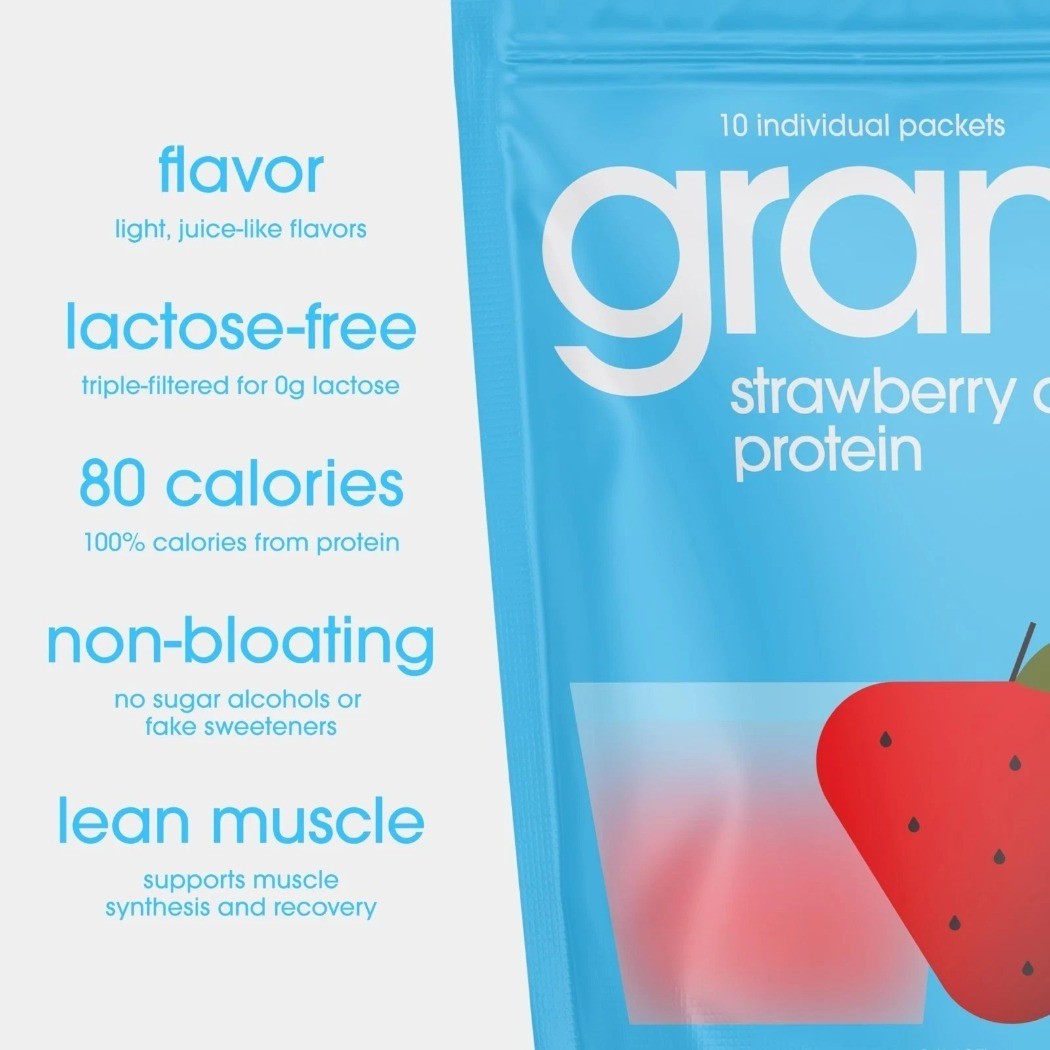NEW GRAMMS Clear Protein Powder Whey Isolate 20g Protein Zero Sugar
