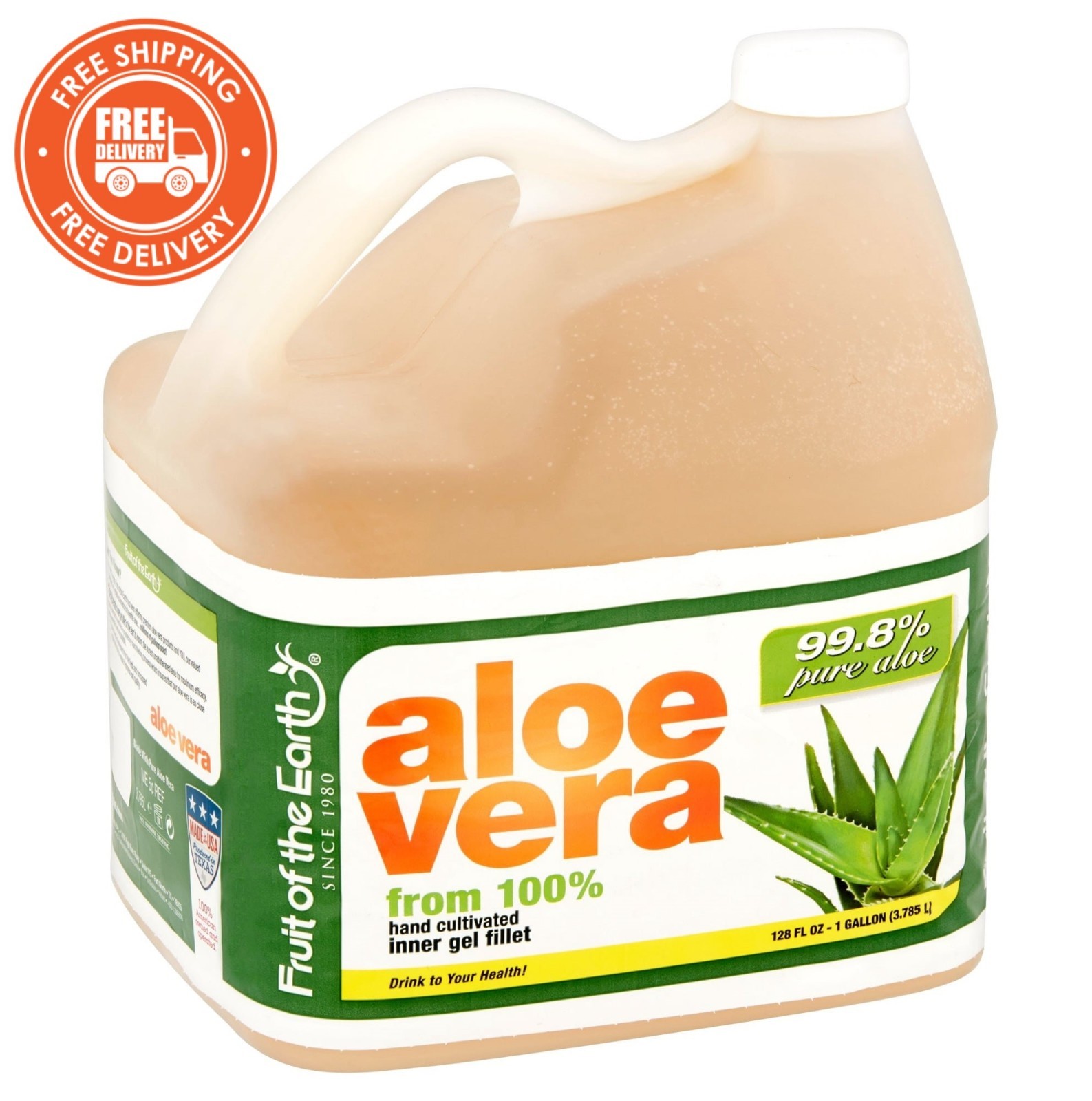 Fruit of the Earth Health & Wellness Aloe Vera Drink, 128 fl oz