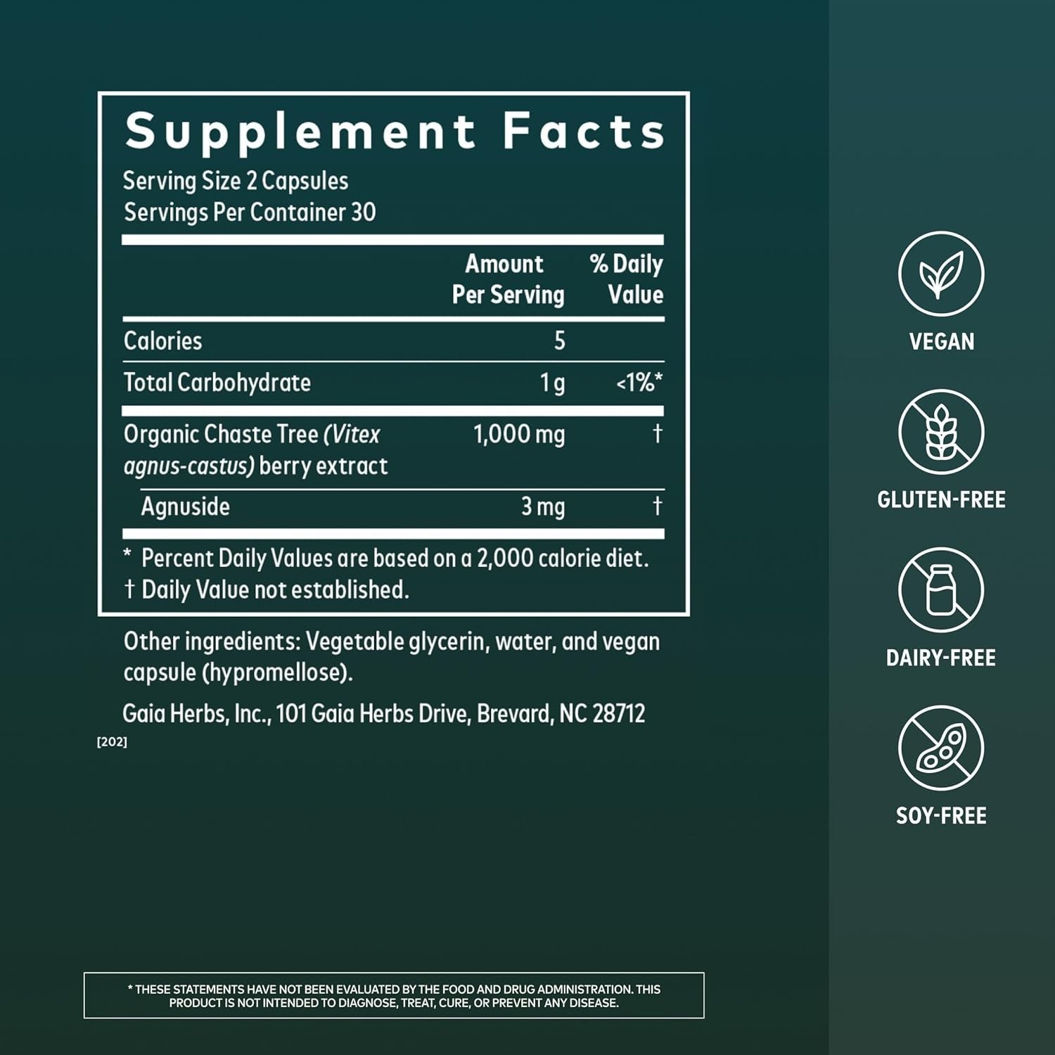 Vitex Berry Capsules – Hormone Balance Support for Women – 60 Count