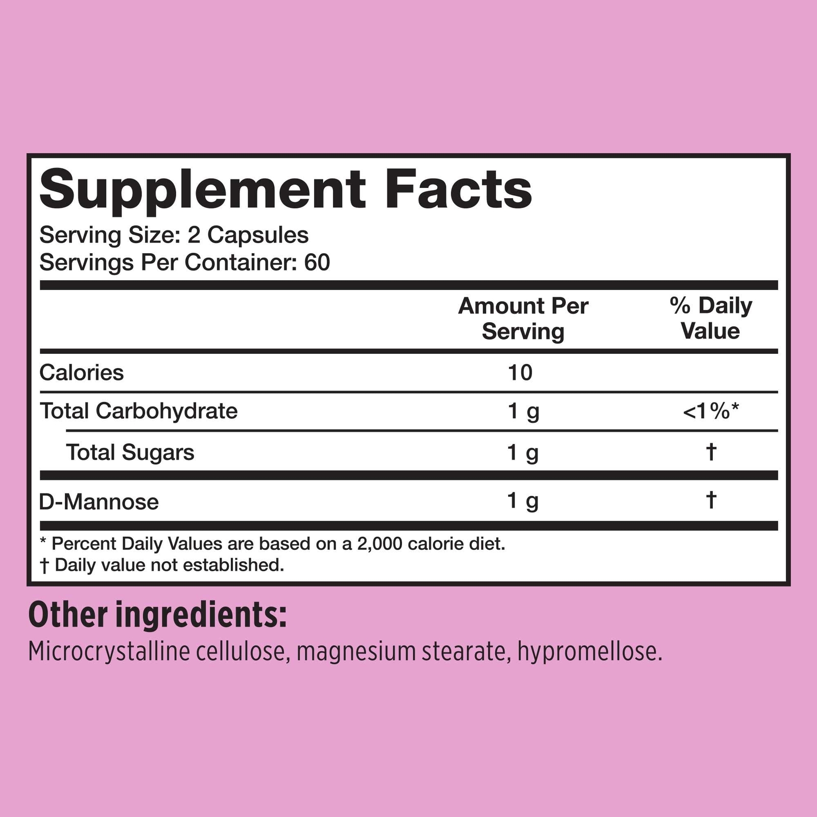 Utiva D Mannose 120 Count Bladder and Urinary Tract Supplement Easy to Swallow