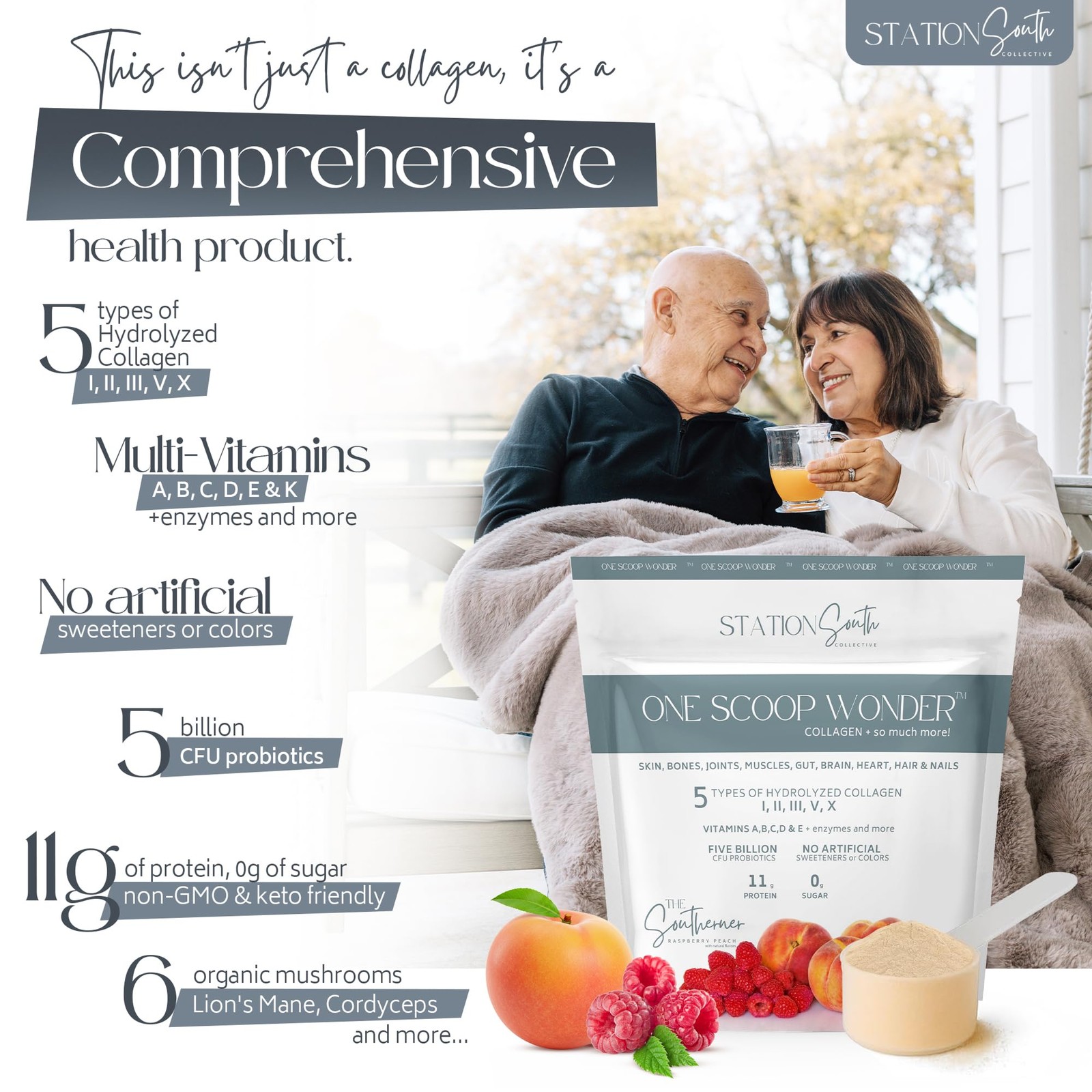 Station South Collective One Wonder Whole Body Wellness 5 Collagens 6 Organic
