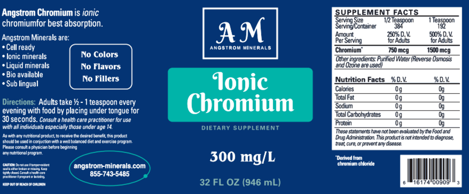32 oz Angstrom Chromium Supplement by Angstrom Minerals