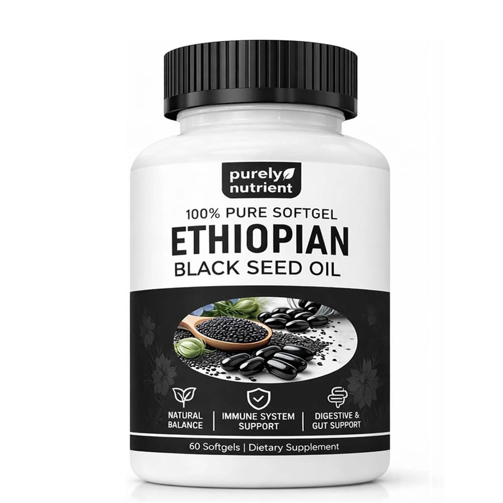 Ethiopian Black Seed Oil Softgels |4.64% Thymoquinone |Gluten-Free, 60 capsules