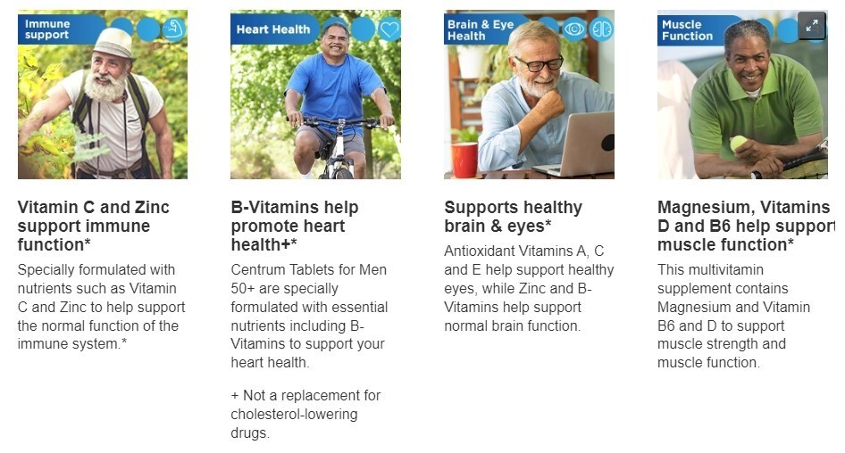 Centrum Silver Men 50+ 275 Tablet Multivitamin Multimineral Supplement Exp11/25+