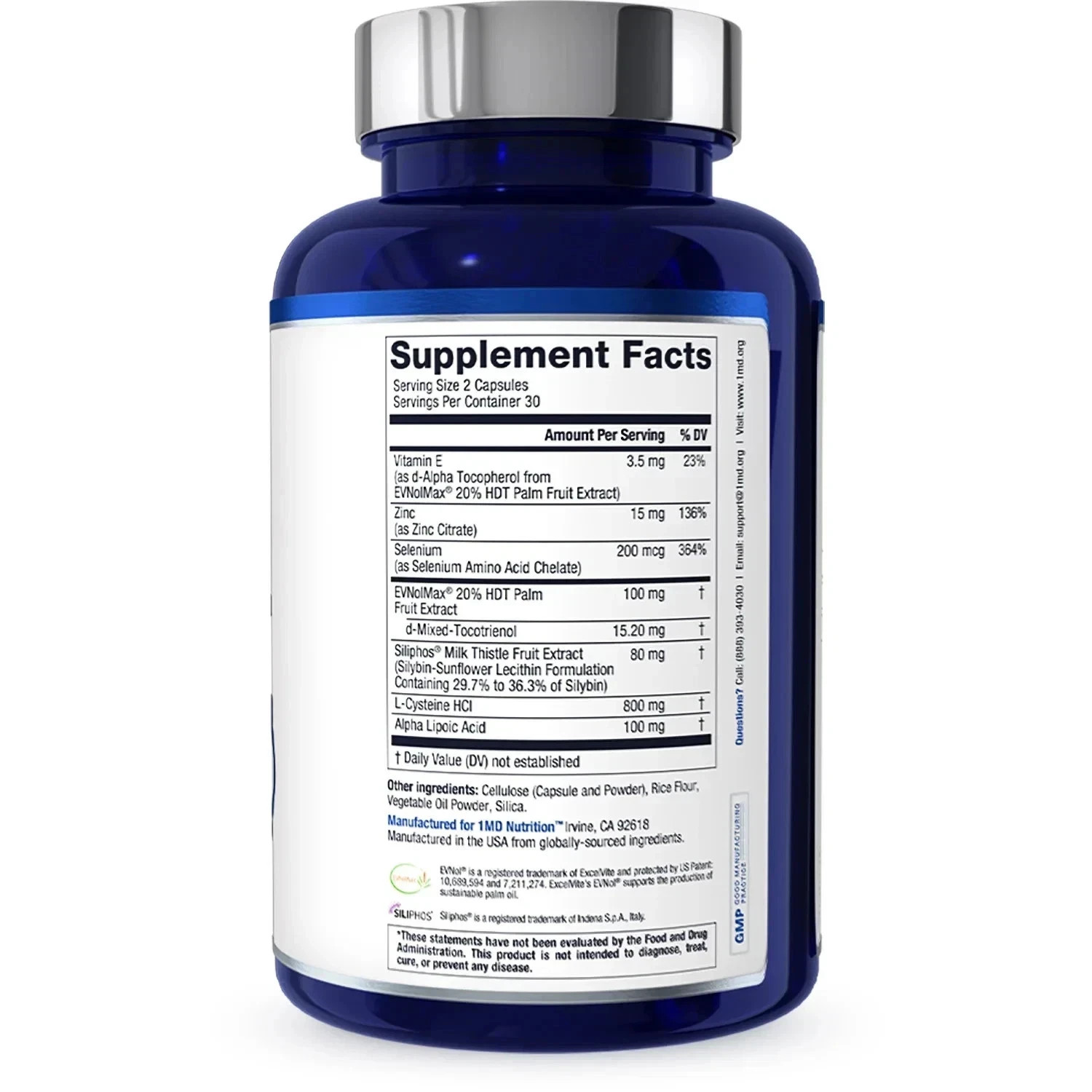 1MD Nutrition LiverMD support healthy liver, 60 Caps, (Pack of 5)