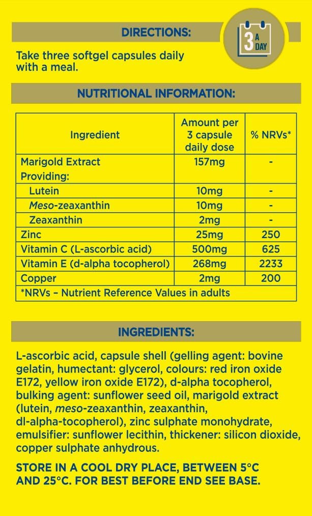 Macushield Gold Food Supplement Capsules 90ct