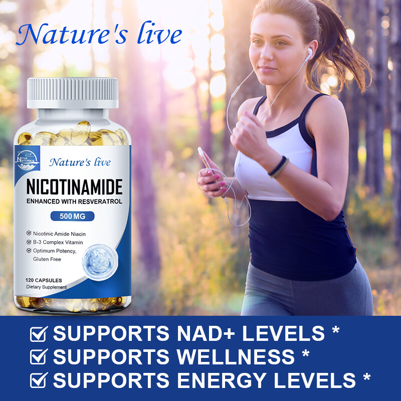 500MG Nicotinamide Vitamin B3 Supplement, 120 Capsules, Anti-aging Skin Health