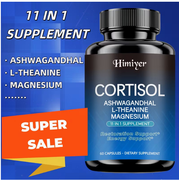 Cortisol&Energy, Restful Sleep & Mood Enhancement with Rhodiola Rosea 60 Capsule