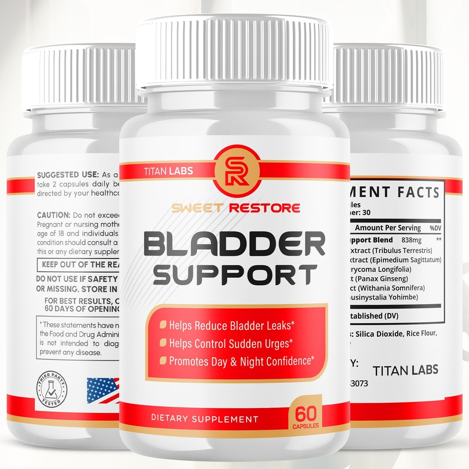 (2 Pack) Sweet Restore Bladder Control Prostate & Bladder Support Formula 120 Ct