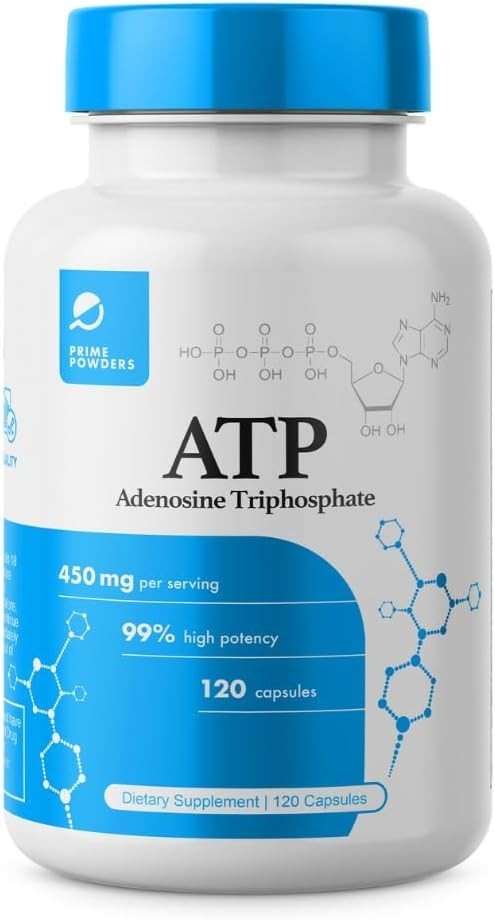 Prime Powders ATP 400mg Capsules 120 Count Energy Endurance Strength Supplement