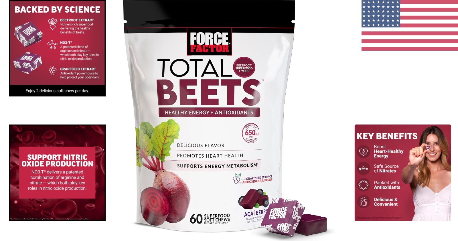 Enjoy Delicious Heart Support with Total Beets Soft Chews – 60 Count Acai Flavor