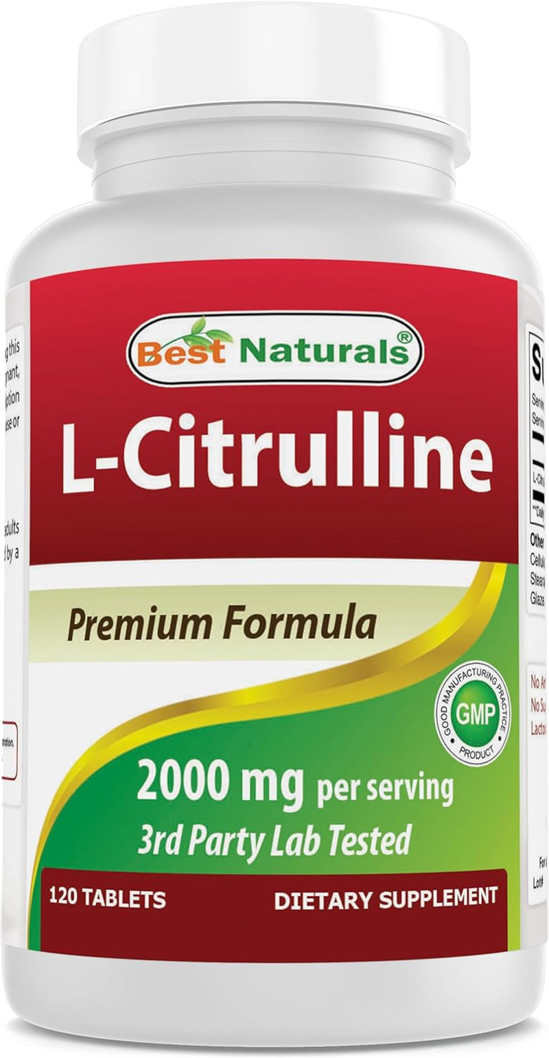 L-Citrulline 2000Mg/Serving – Non-Gmo – Gluten Free – 120 Tablets (120 Count (P