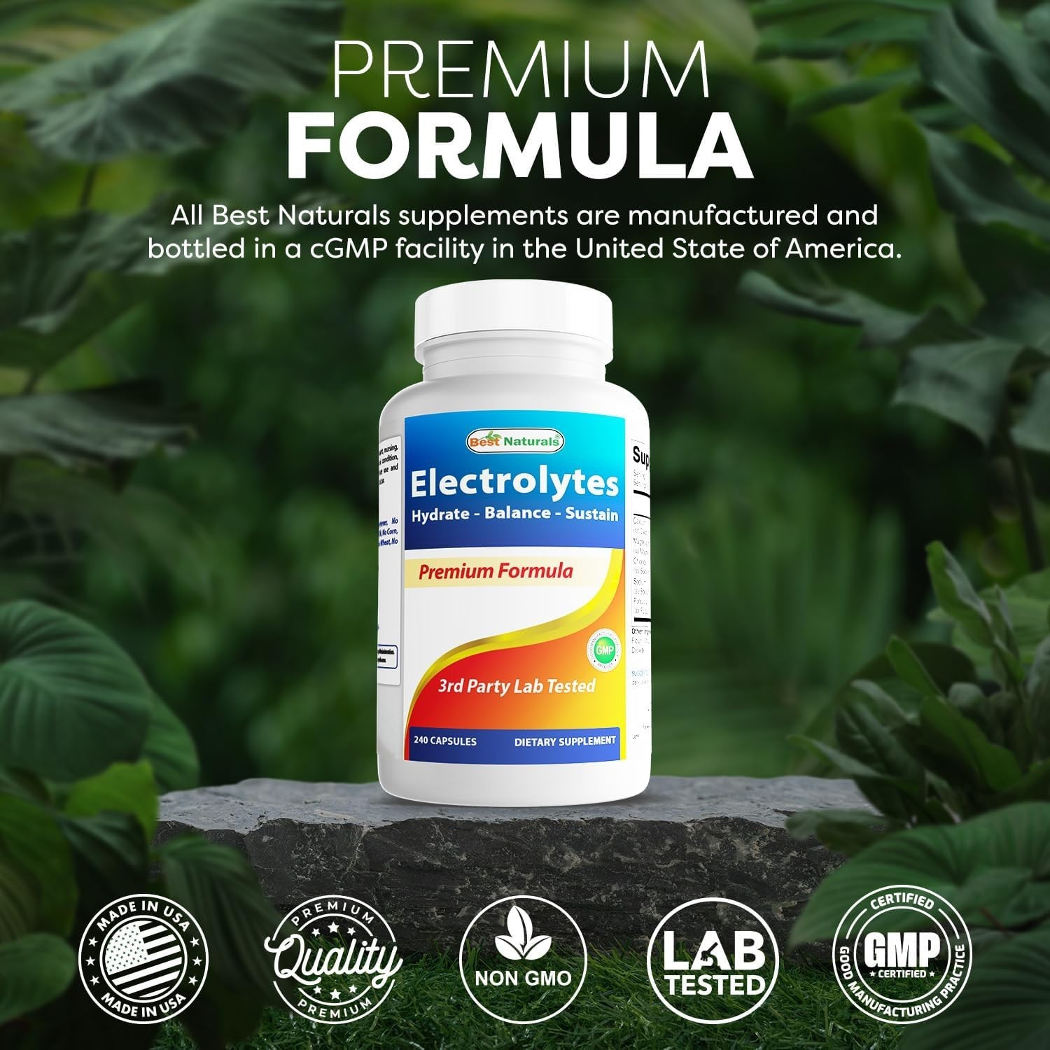240 Count Non-GMO Electrolyte Capsules – Gluten-Free Energy Management Formula