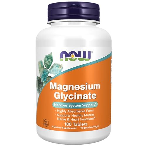 NOW FOODS Magnesium Glycinate – 180 Tablets