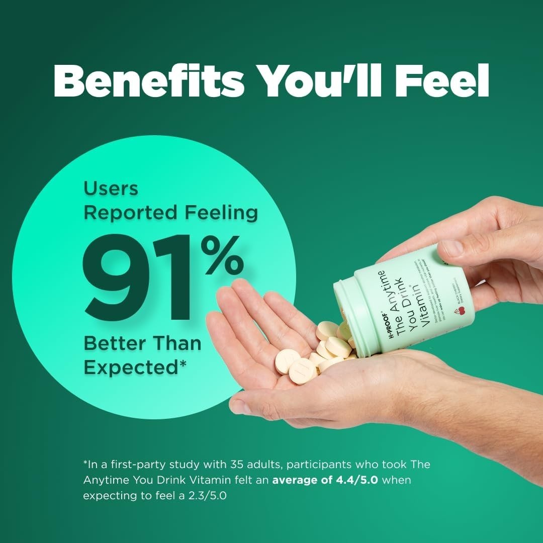 H-PROOF The Anytime You Drink Vitamin, Liver Health & Immunity Support with