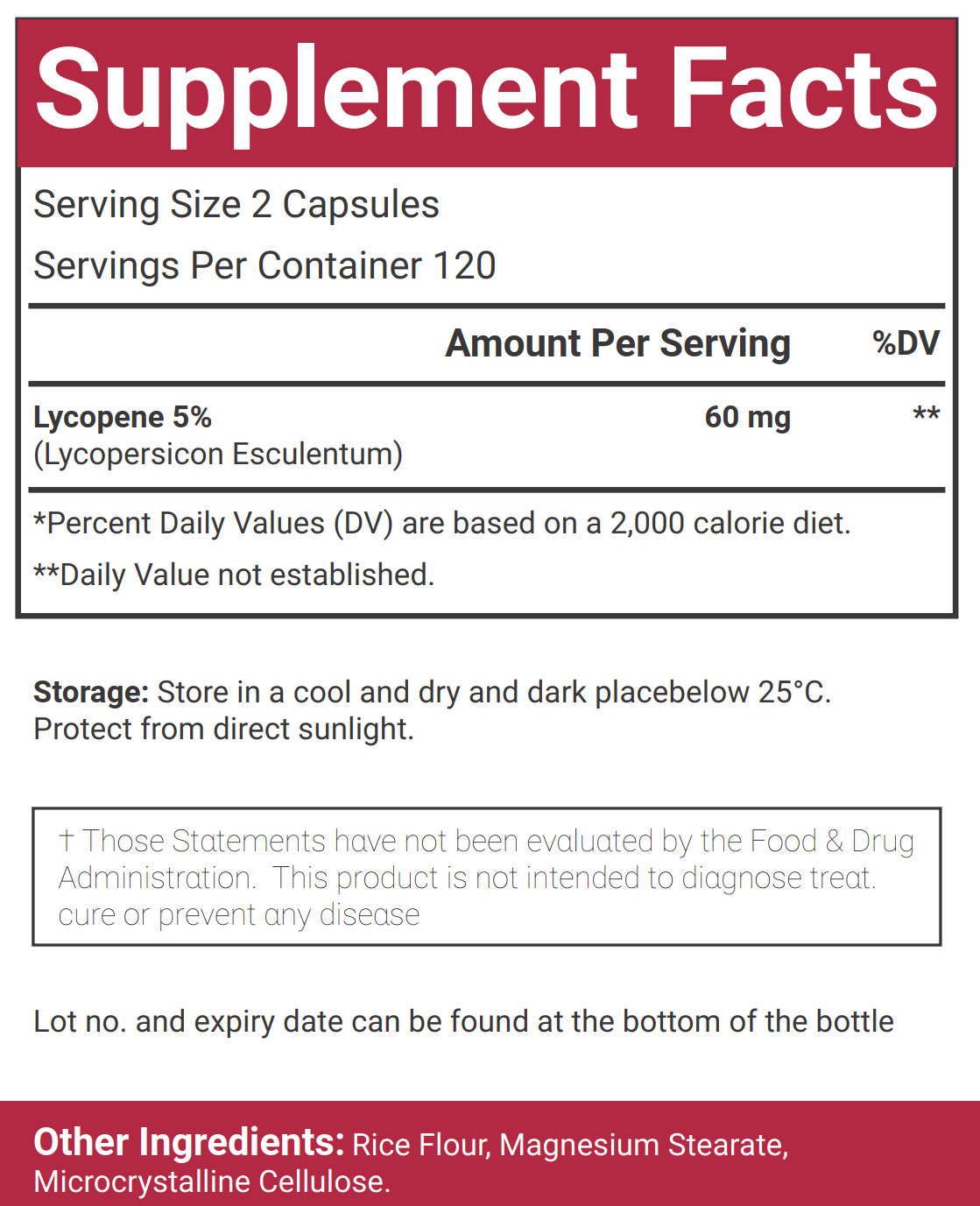 VitaCosmoX Lycopene 120mg Antioxidant & Prostate Health Support 240 Capsules