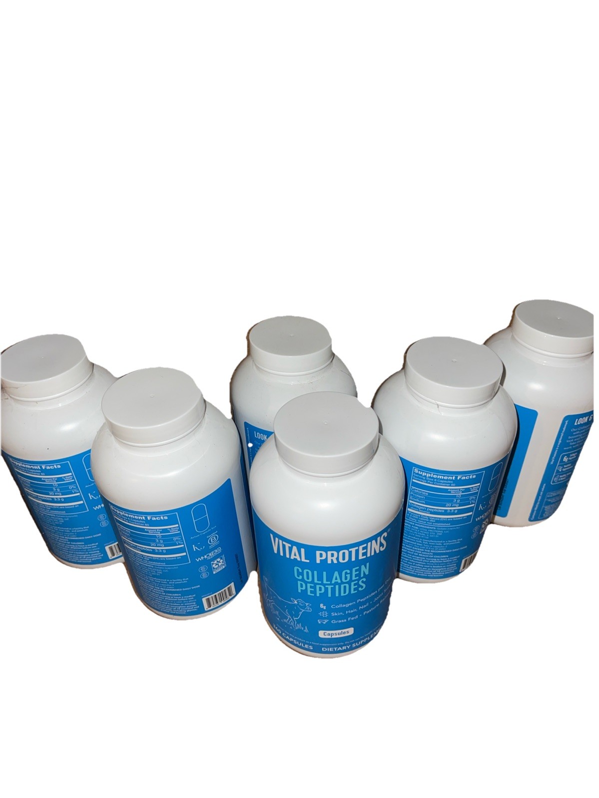 6 Vital Proteins Collagen Peptides 360 Cp Grass Whole Skin Hair Nails 6X360=2160
