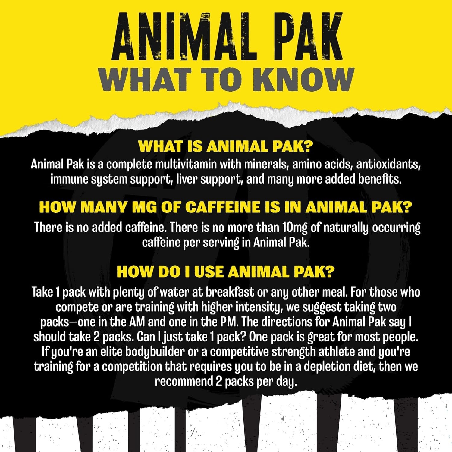 Animal Pak – Convenient Multivitamin for Men & Women 30 Count