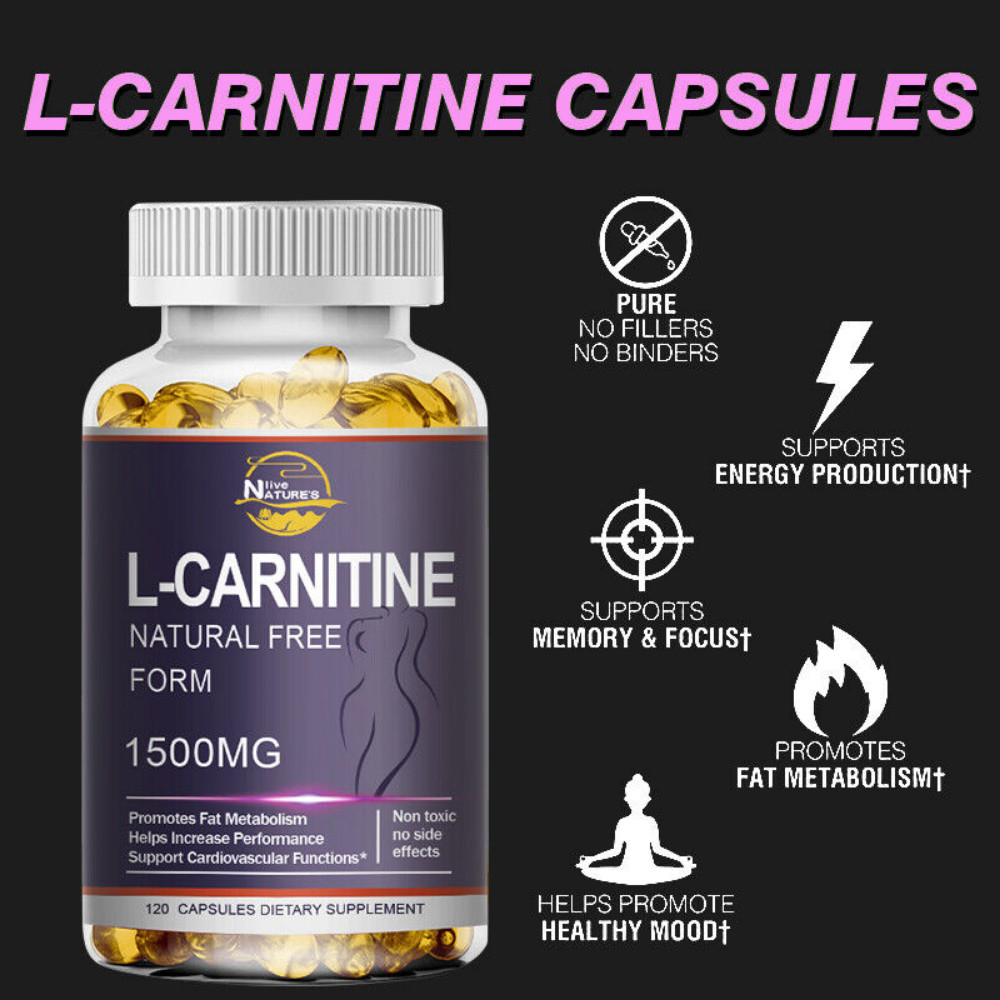 L-Carnitine – Strong Fat Burner Weight Loss – Supports Natural Energy Production