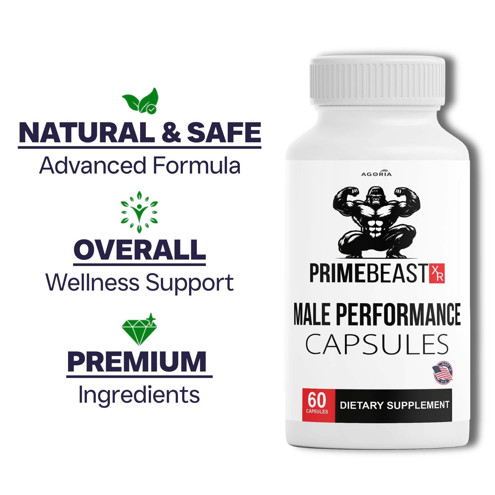 ( 1 Pack ) Prime Beast Capsules, Prime Beast XR Male Support Capsules