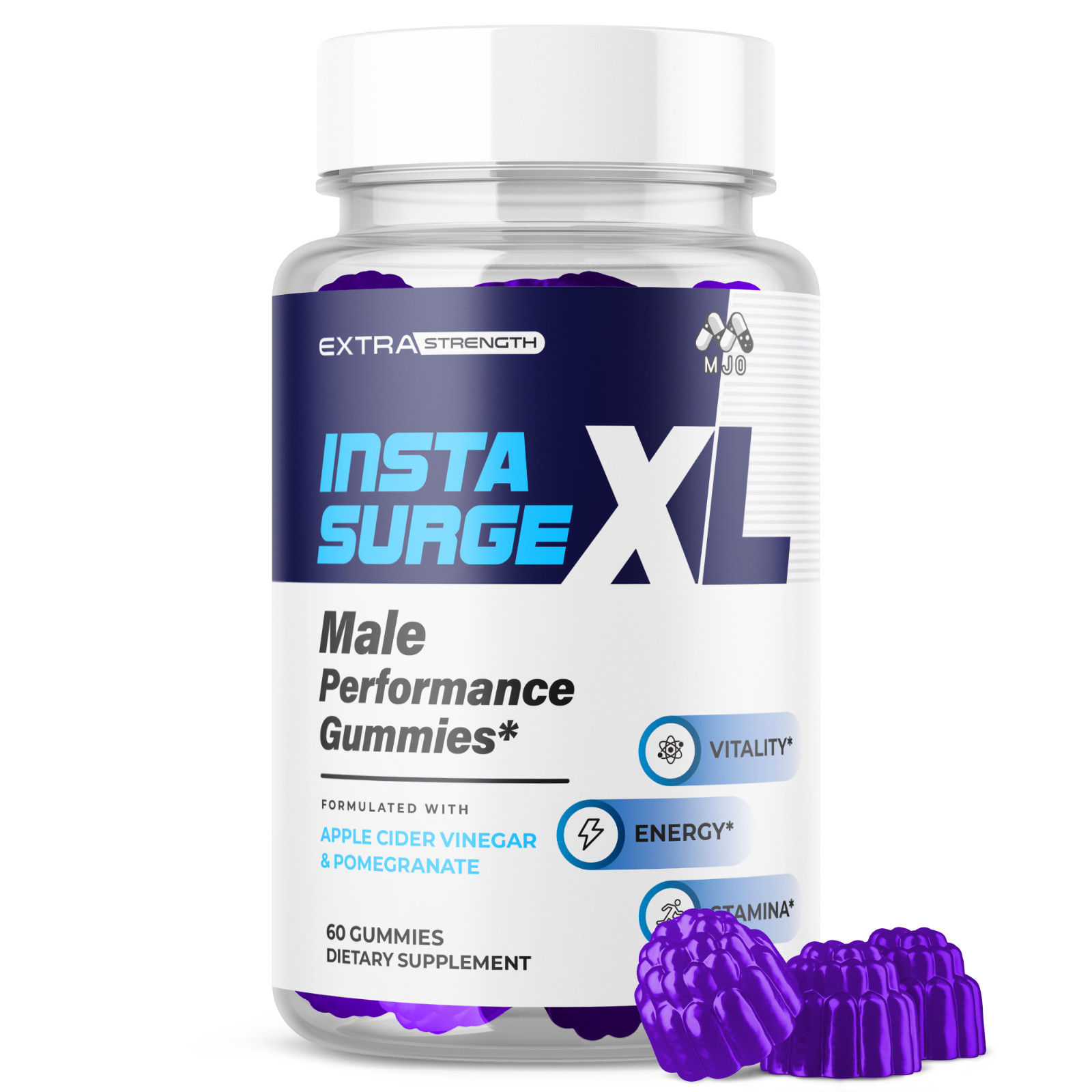(1 Pack) Insta Surge XL Male Gummys Advanced Supplement InstaSurgeXL 60 Gummies