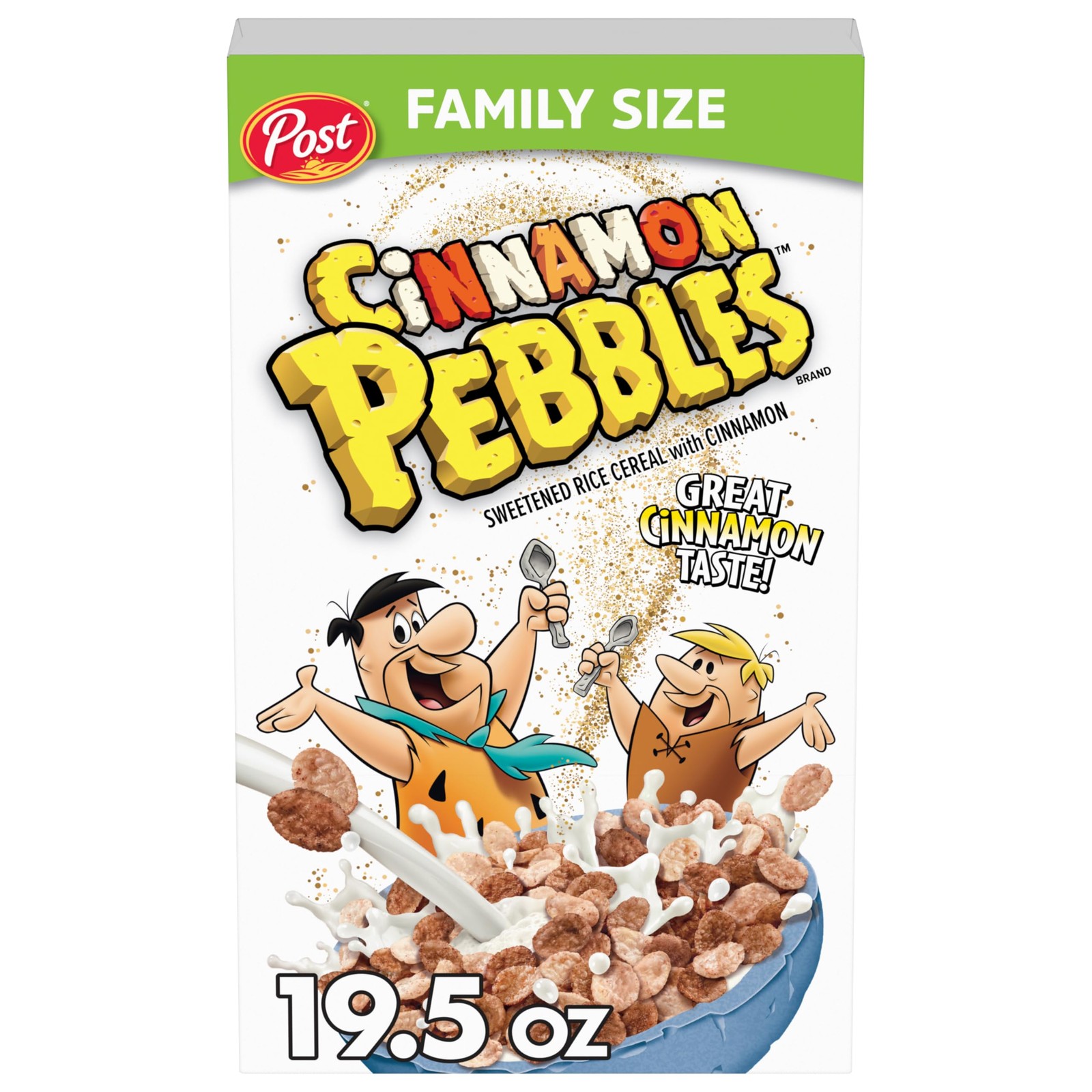 Cinnamon PEBBLES Breakfast Cereal for Kids, Gluten 19.5 Ounce (Pack of 1)