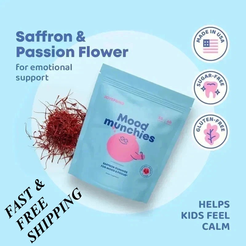 2 PACKS— NEW LUXRY JoySpring Mood Munchies – Saffron Gummies for Mood & Focus