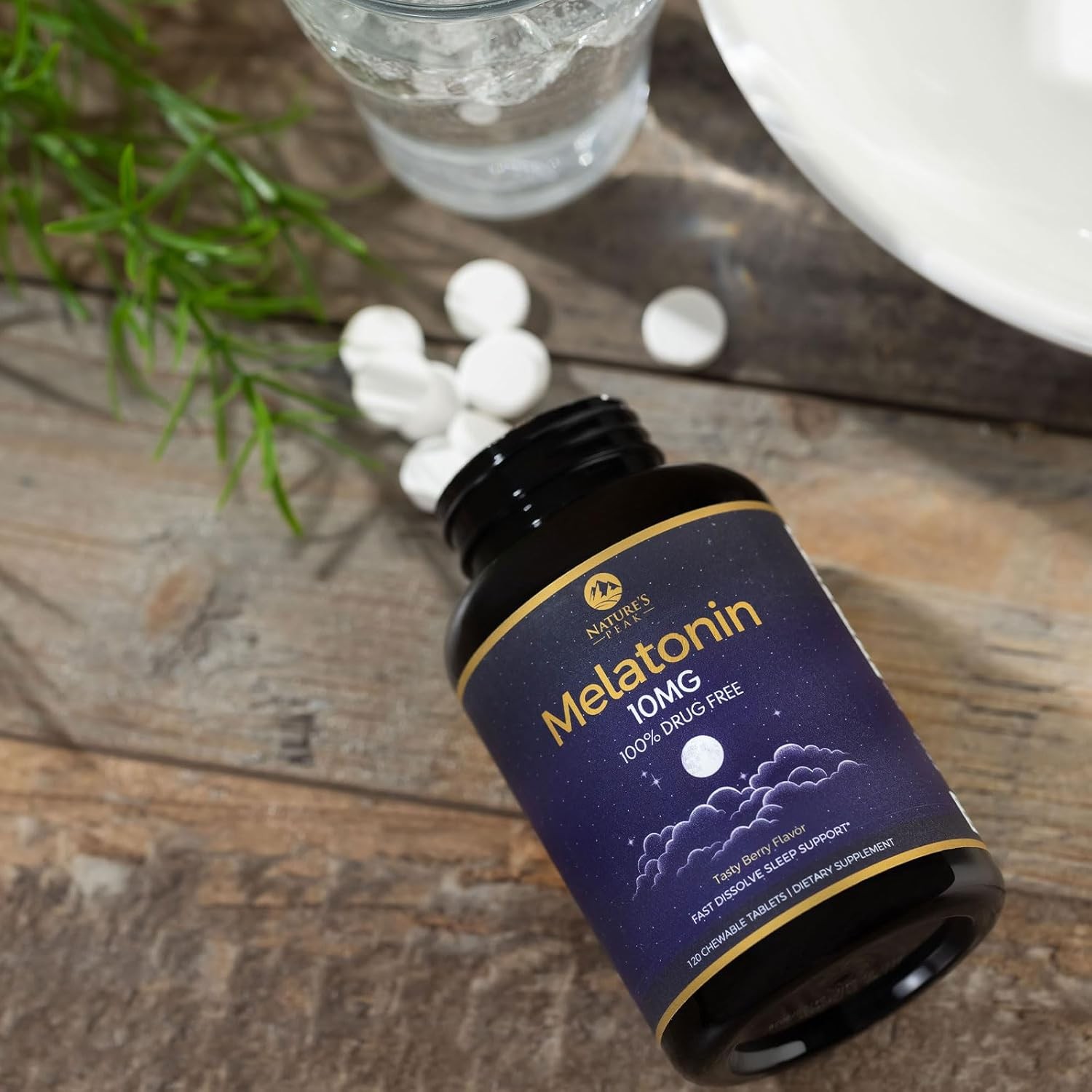 Melatonin 10Mg Fast Dissolve Supplements, Sleep Support Supplement for Adults –