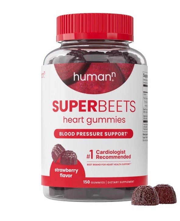 2 PACK- SuperBeets HEART Gummies, Strawberry Flavor Blood Pressure Support 150ct