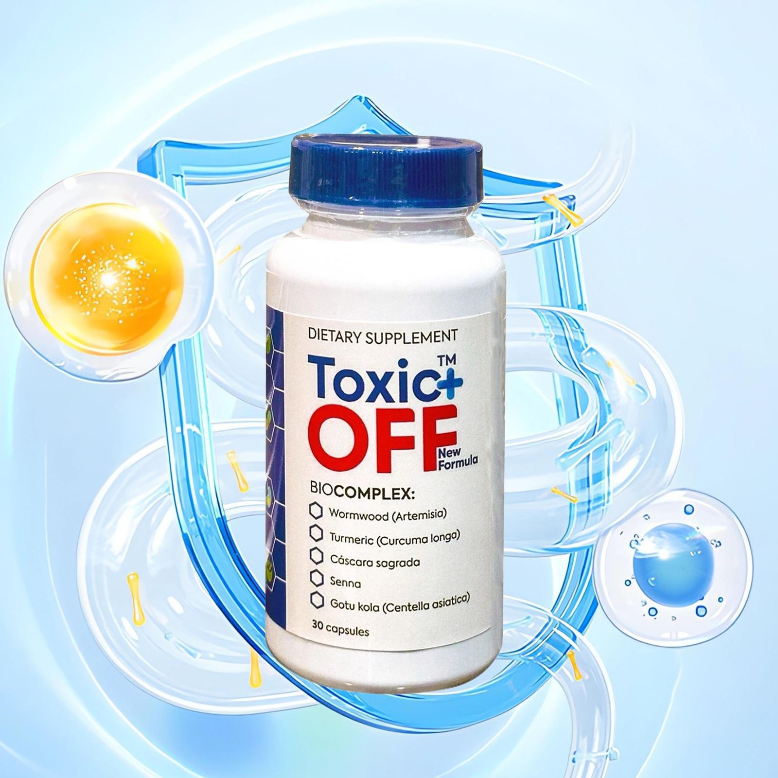 Off Toxic Plus 30 Capsules 1 Month Treatment New Formula