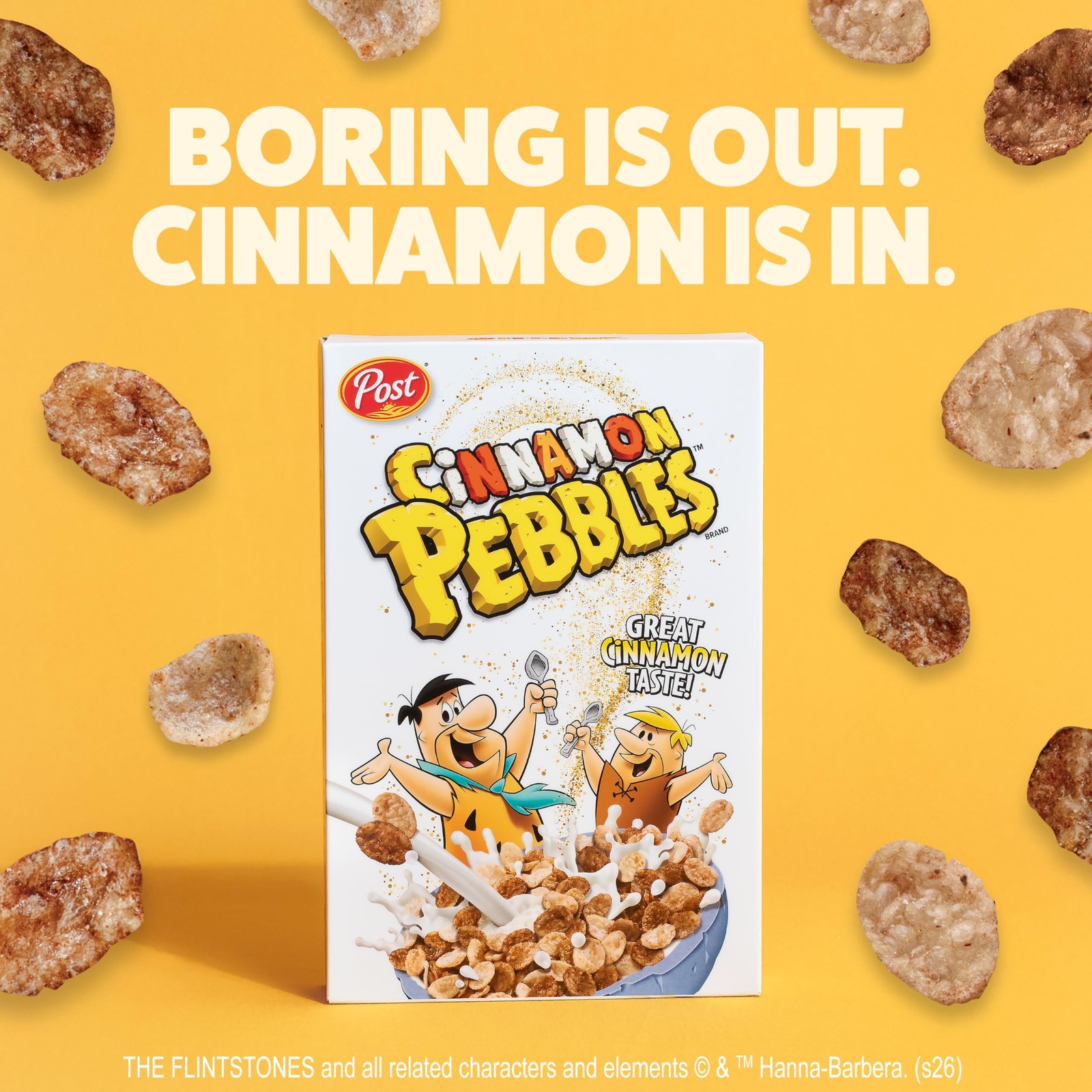 Cinnamon PEBBLES Breakfast Cereal for Kids, Gluten 19.5 Ounce (Pack of 1)