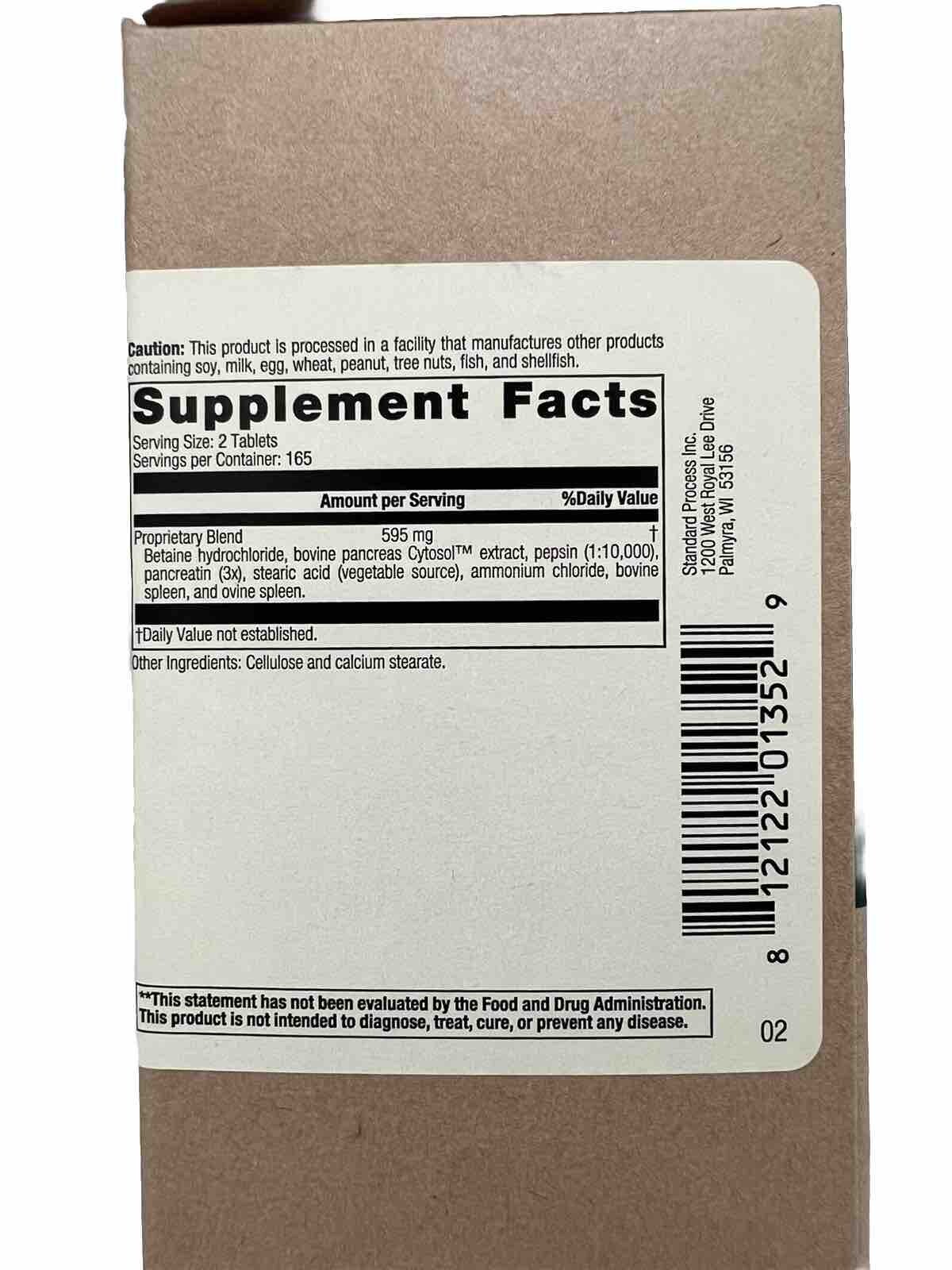Standard Process – Zypan – 330 Tablets – Exp 06/2026