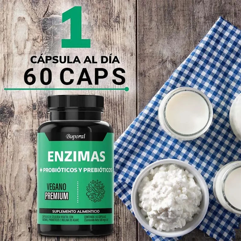 Enzymes +Probiotics and Prebiotics 120pcs,Promotes Intestinal and Overall Health