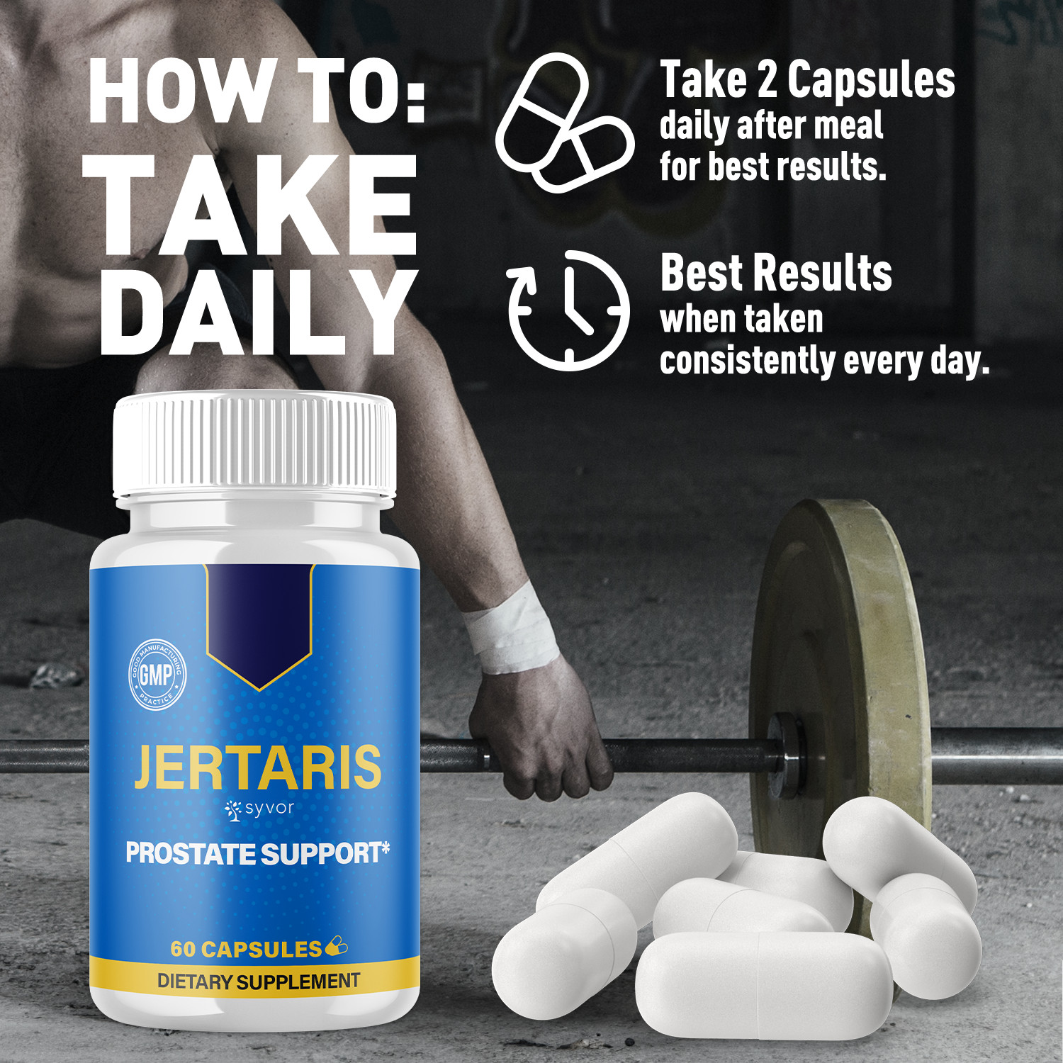 (1 Pack) Jertaris Pills Advanced Prostate & Bladder Support Formula 60 Capsules