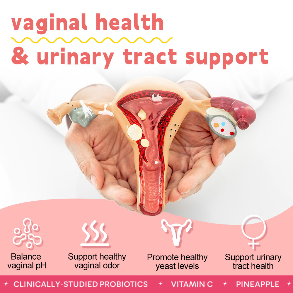 URO O Positiv Vaginal Probiotics for Women pH Balance with Prebiotics 120 COUNT