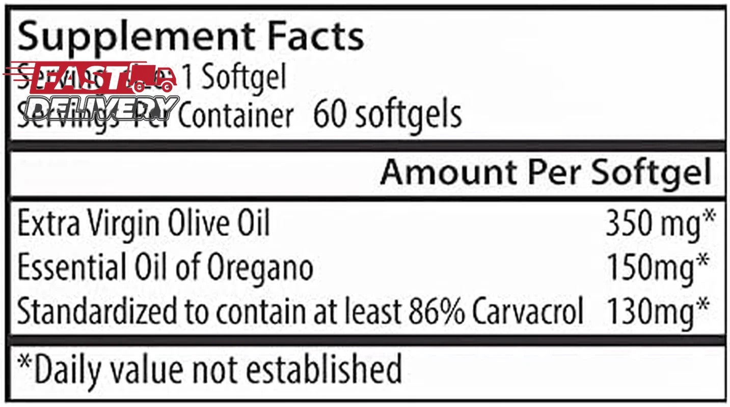 Zane Hellas 130 Mg Carvacrol – 150 Mg Oregano Oil per Softgel. World Highest Con