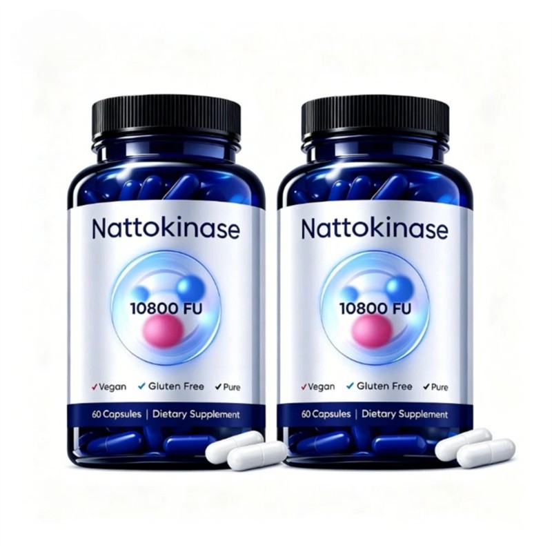 3PCS Nattokinase Supplement – 10800 FU 60 Capsules Per Serving Heart Circulation