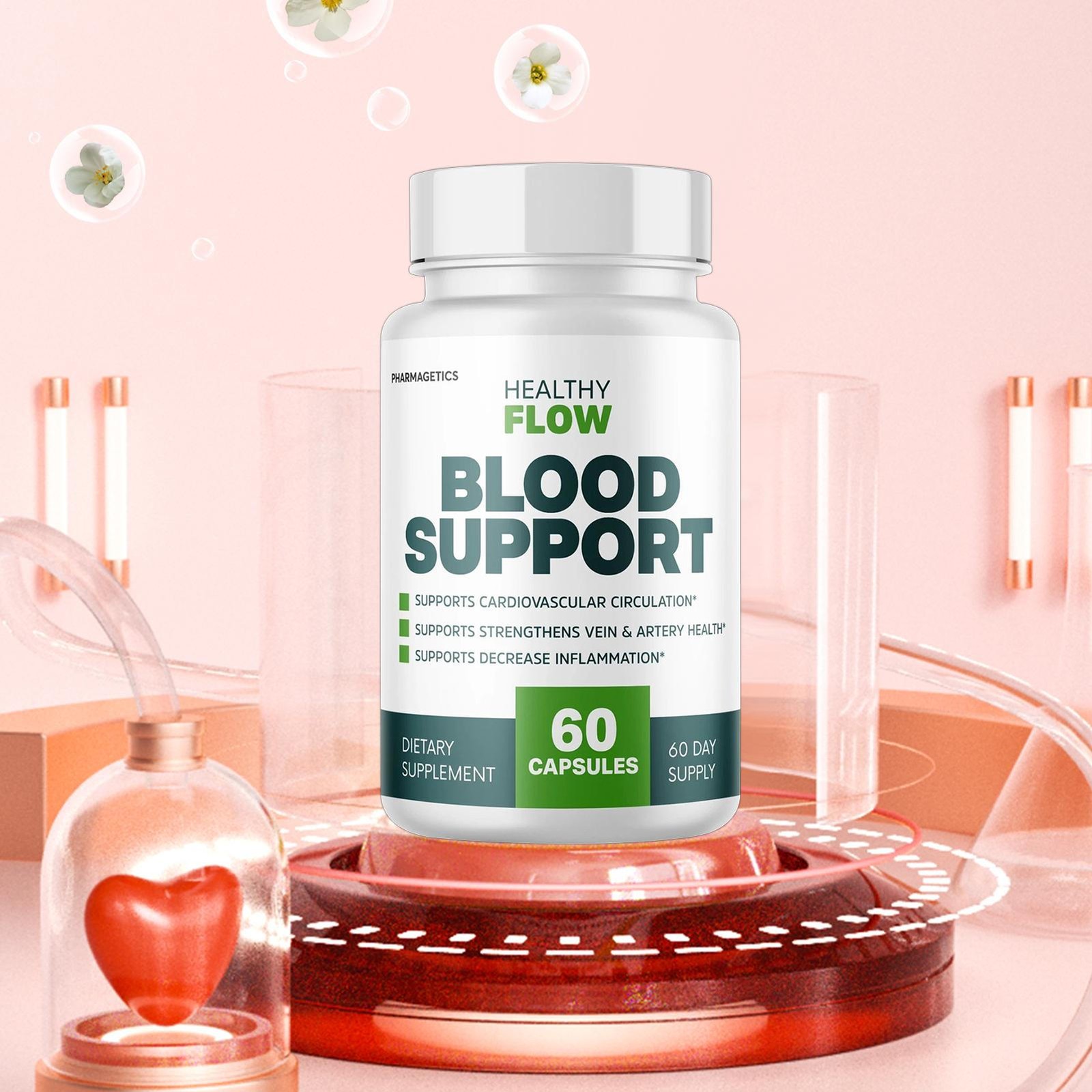 Healthy Flow Blood Support, Cardiovascular Circulation – 60 Genuine Capsules