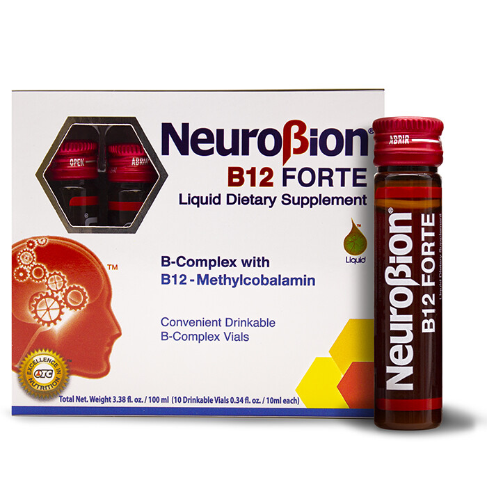 NEUROBION – B12 FORTE – LIQUID DIETARY SUPPLEMENT – 10 VIALS